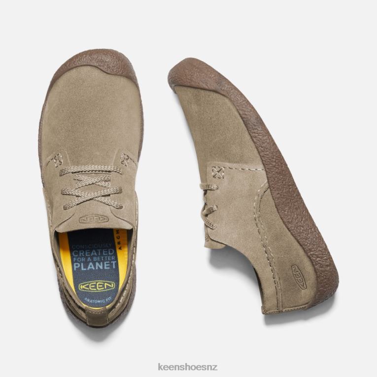 Keen Howser Suede Oxford Shoes X2DDT303 Timberwolf-Chestnut