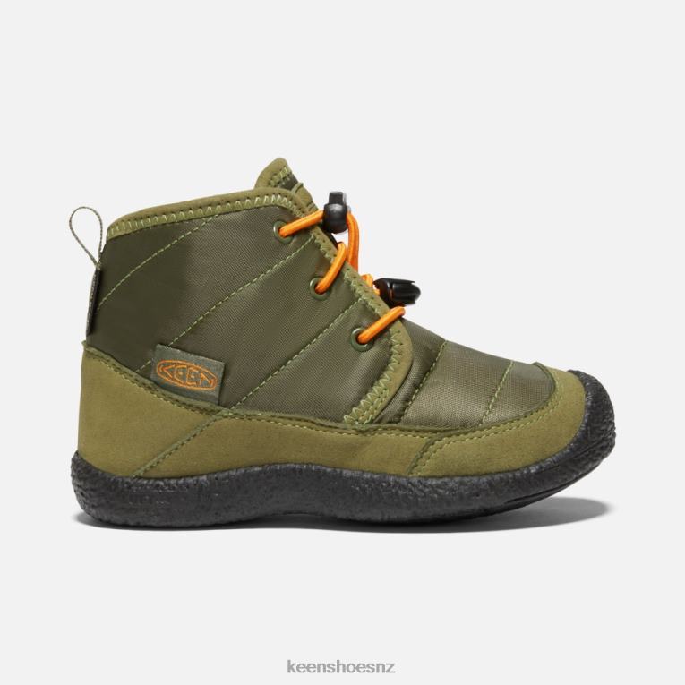 Keen Younger ' Howser II Waterproof Chukka X2DDT312 Capulet Olive-Russet Orange