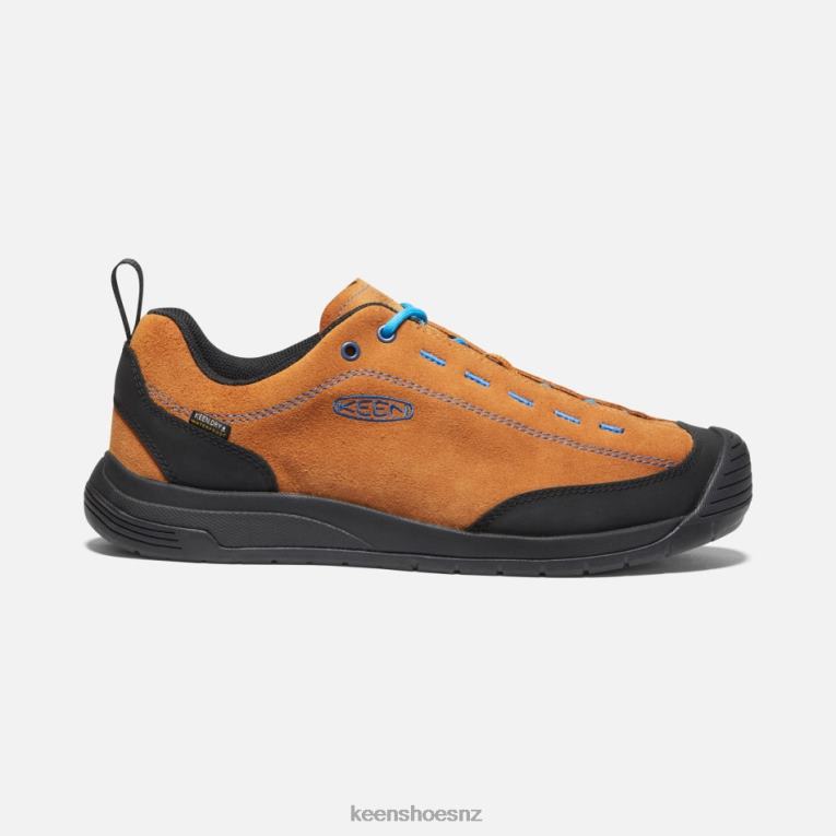 Keen Jasper II Waterproof Suede Leather Trainers X2DDT4 Pumpkin Spice-Black