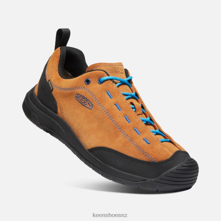 Keen Jasper II Waterproof Suede Leather Trainers X2DDT4 Pumpkin Spice-Black