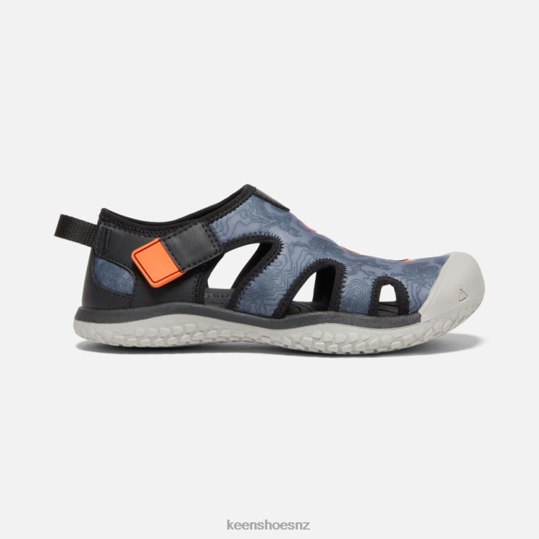 Keen Big ' Stingray Sandal X2DDT595 Black-Safety Orange