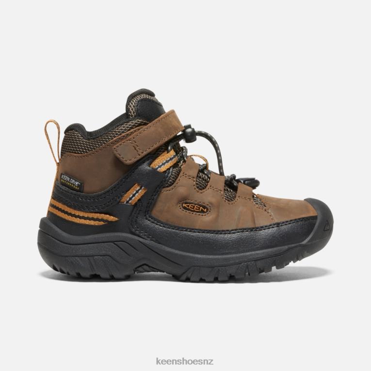 Keen Little ' Targhee Waterproof Boot X2DDT534 DARK EARTH-GOLDEN BROWN