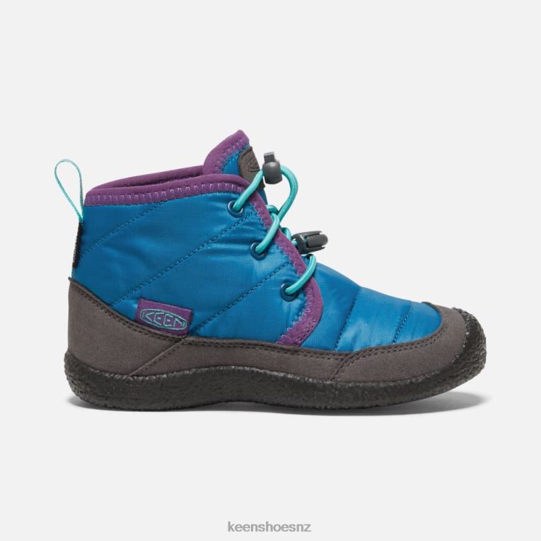 Keen Little ' Howser II Waterproof Chukka X2DDT560 Mykonos Blue-Atlantis