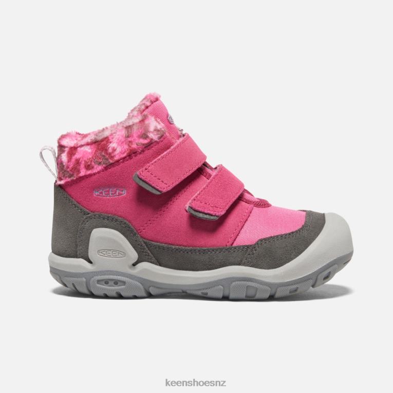 Keen Little ' Knotch Double Strap Chukka X2DDT556 Fruit Dove-Black