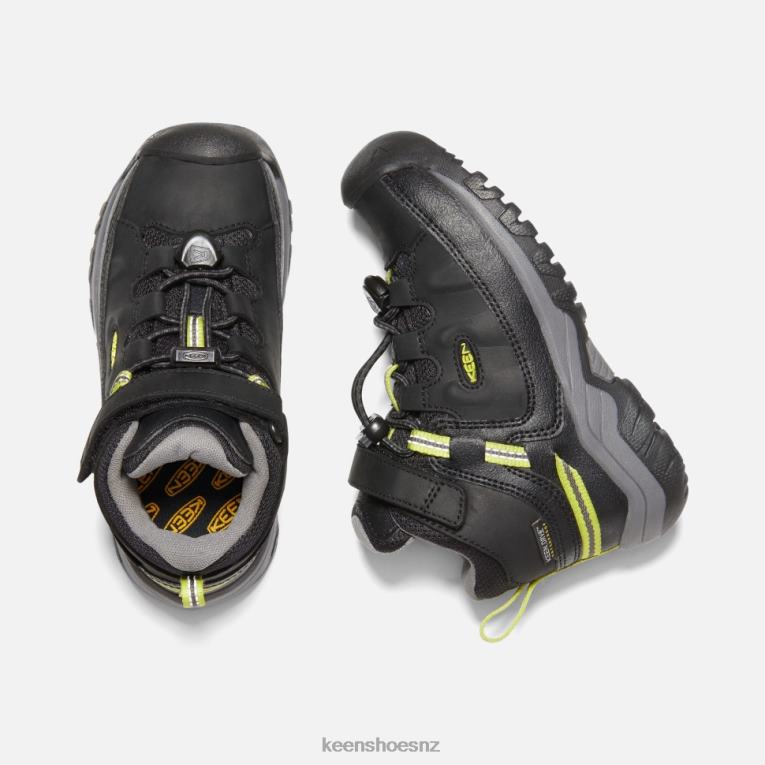 Keen Little ' Targhee Waterproof Boot X2DDT607 Black-Steel Grey