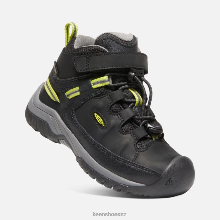 Keen Little ' Targhee Waterproof Boot X2DDT607 Black-Steel Grey