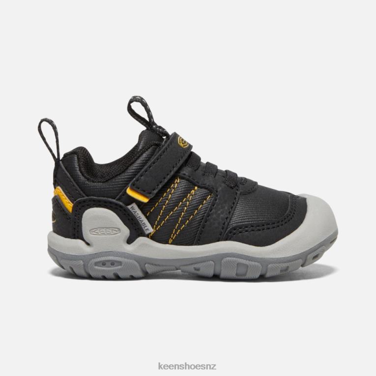 Keen Black-Yellow Toddlers' Knotch Peak Sneaker X2DDT553 Black-KEEN Yellow