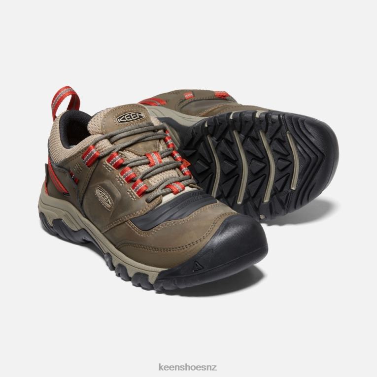 Keen Ridge Flex Waterproof Wide X2DDT504 TIMBERWOLF-KETCHUP