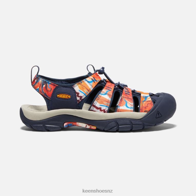 Keen Newport x Outdoor Afro X2DDT405 Groovy Orange-Navy