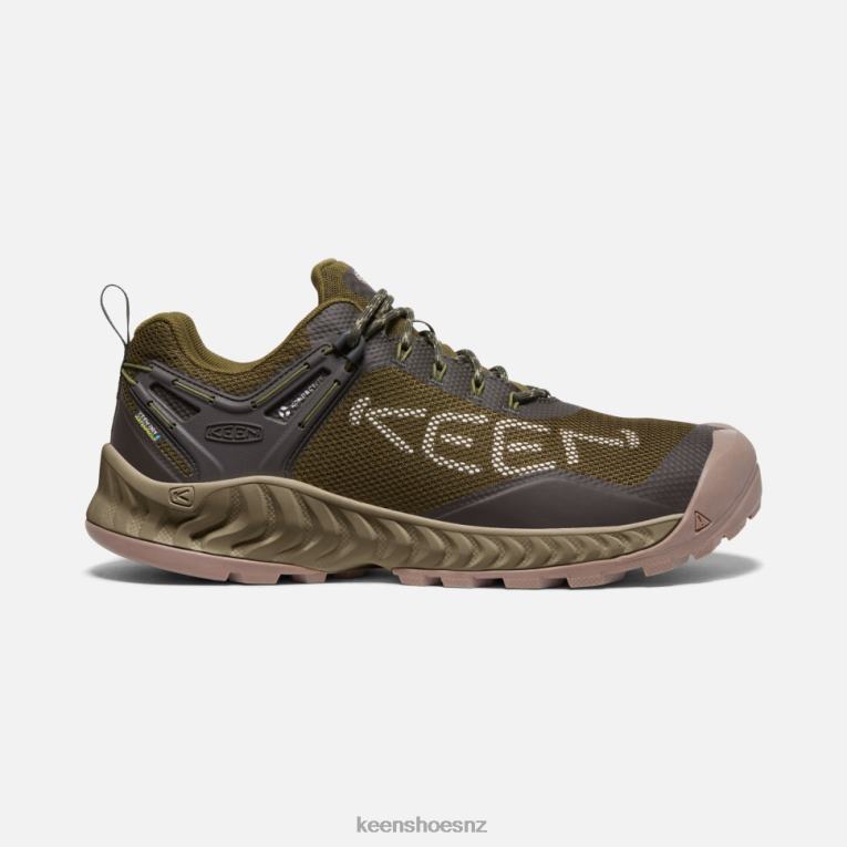 Keen NXIS EVO Waterproof Shoe X2DDT391 Dark Olive-Black Olive