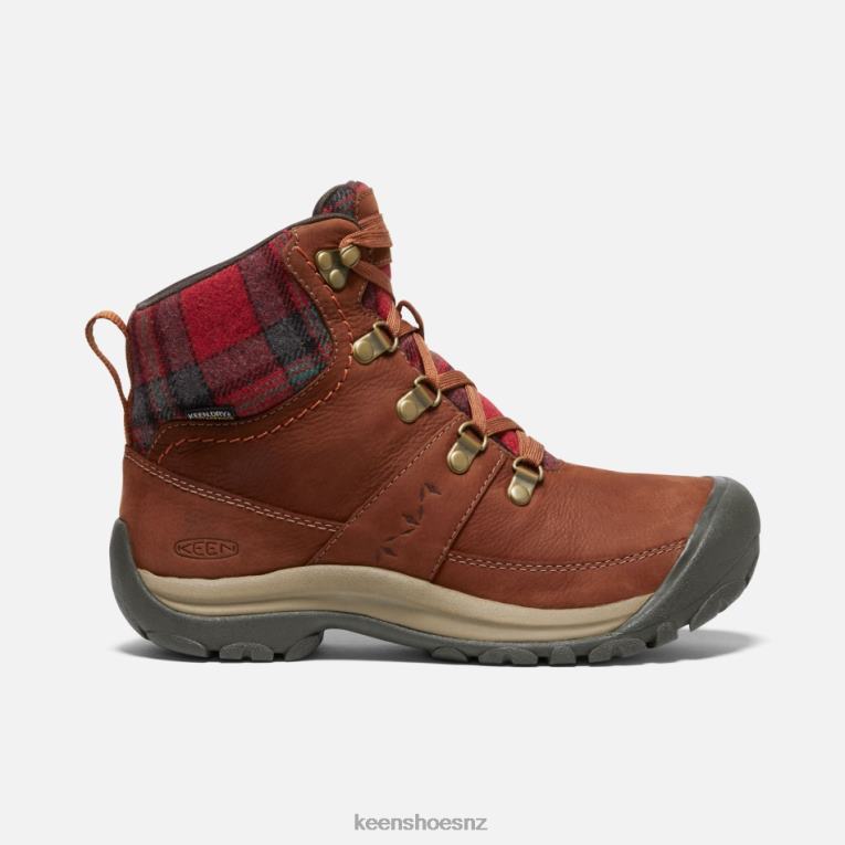 Keen Kaci III Winter Waterproof Boot X2DDT190 Tortoise Shell-Red Plaid