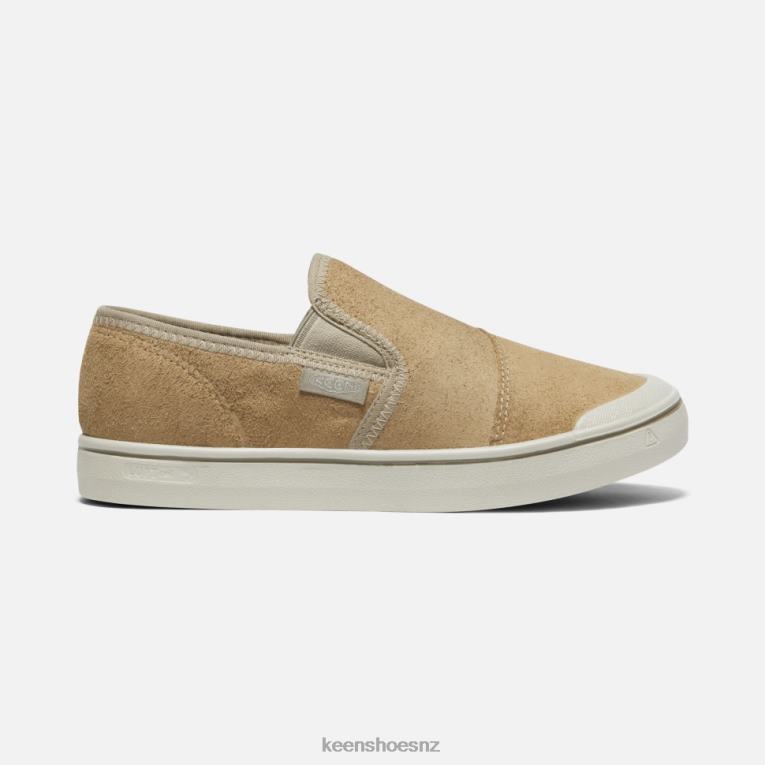 Keen Elsa Harvest Leather Slip-On X2DDT327 Beige-Silver Birch