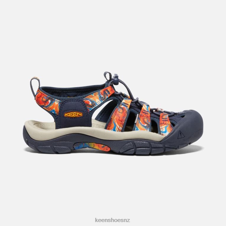 Keen Newport x Outdoor Afro X2DDT407 Groovy Orange-Navy