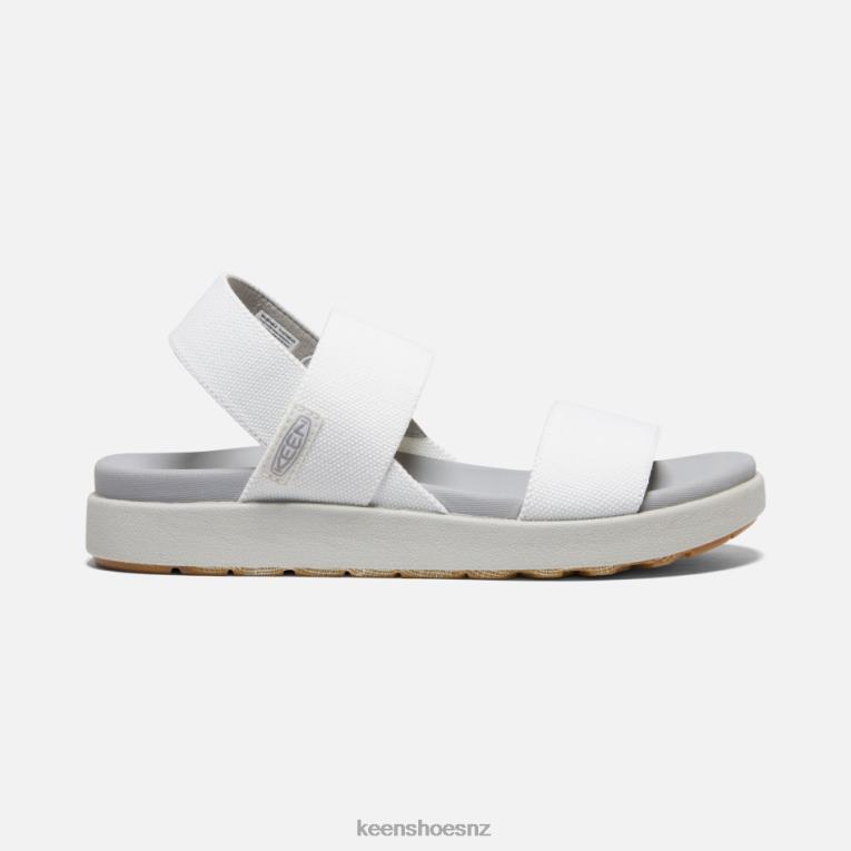 Keen Elle Backstrap Casual Sandals X2DDT48 White-Vapor